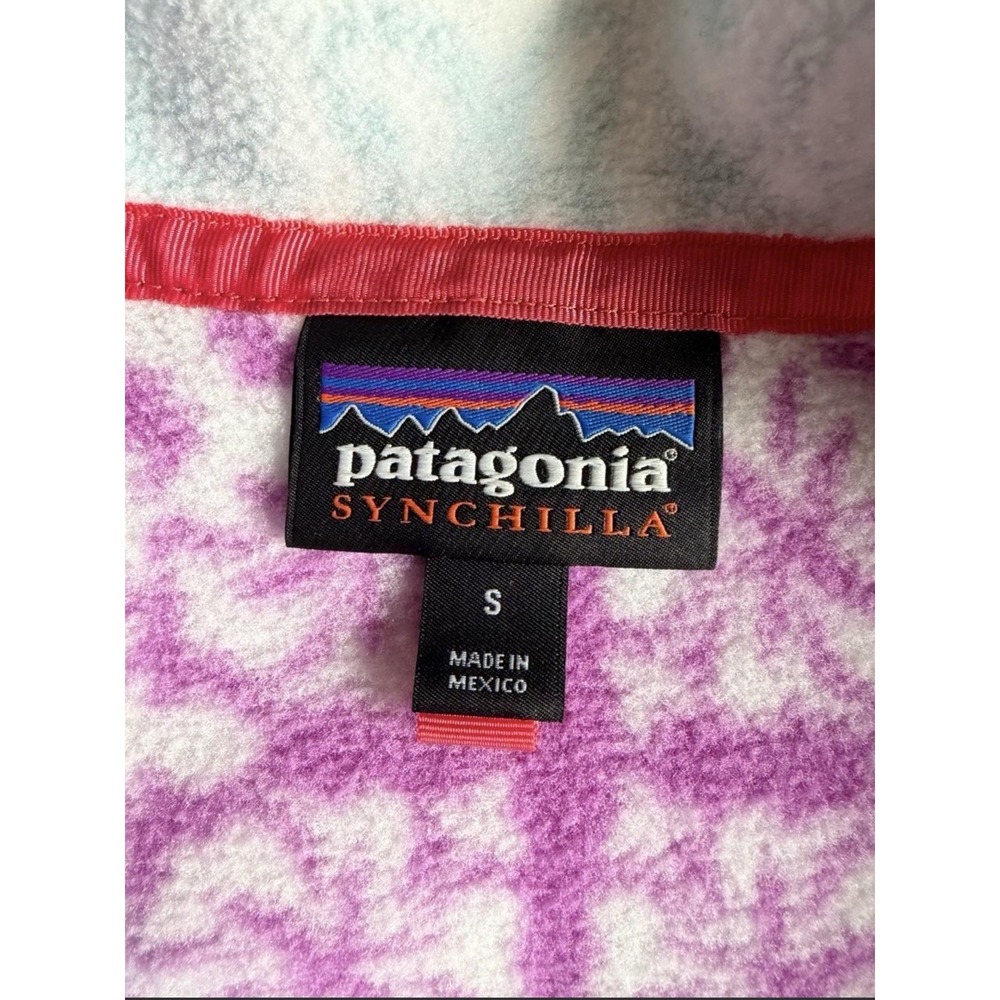 Patagonia Women's Synchilla Pullover Jacket Button Pockets Geometric S - Picture 2 of 2